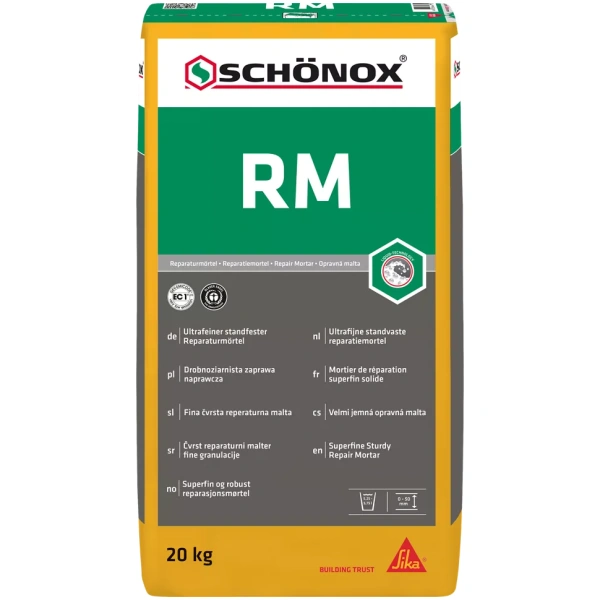 Schonox RM 20kg reparatiemortel voor professionele vloer- en wandreparaties
