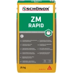 Zak Schönox ZM Rapid Egaline 25 kg voor snel drogende egaline op cementbasis, geschikt voor renovatie en vloerverwarming