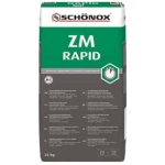 Zak van 25 kg Schönox ZM Rapid Egaline, snel uithardende egalisatielaag voor vloerafwerking.