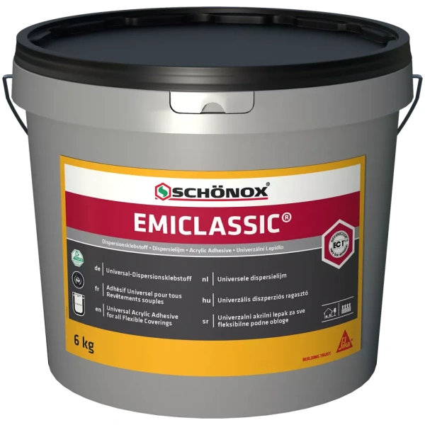 Schönox EMICLASSIC 14 kg – Oplosmiddelvrije dispersielijm voor PVC, tapijt, linoleum en rubbervloeren