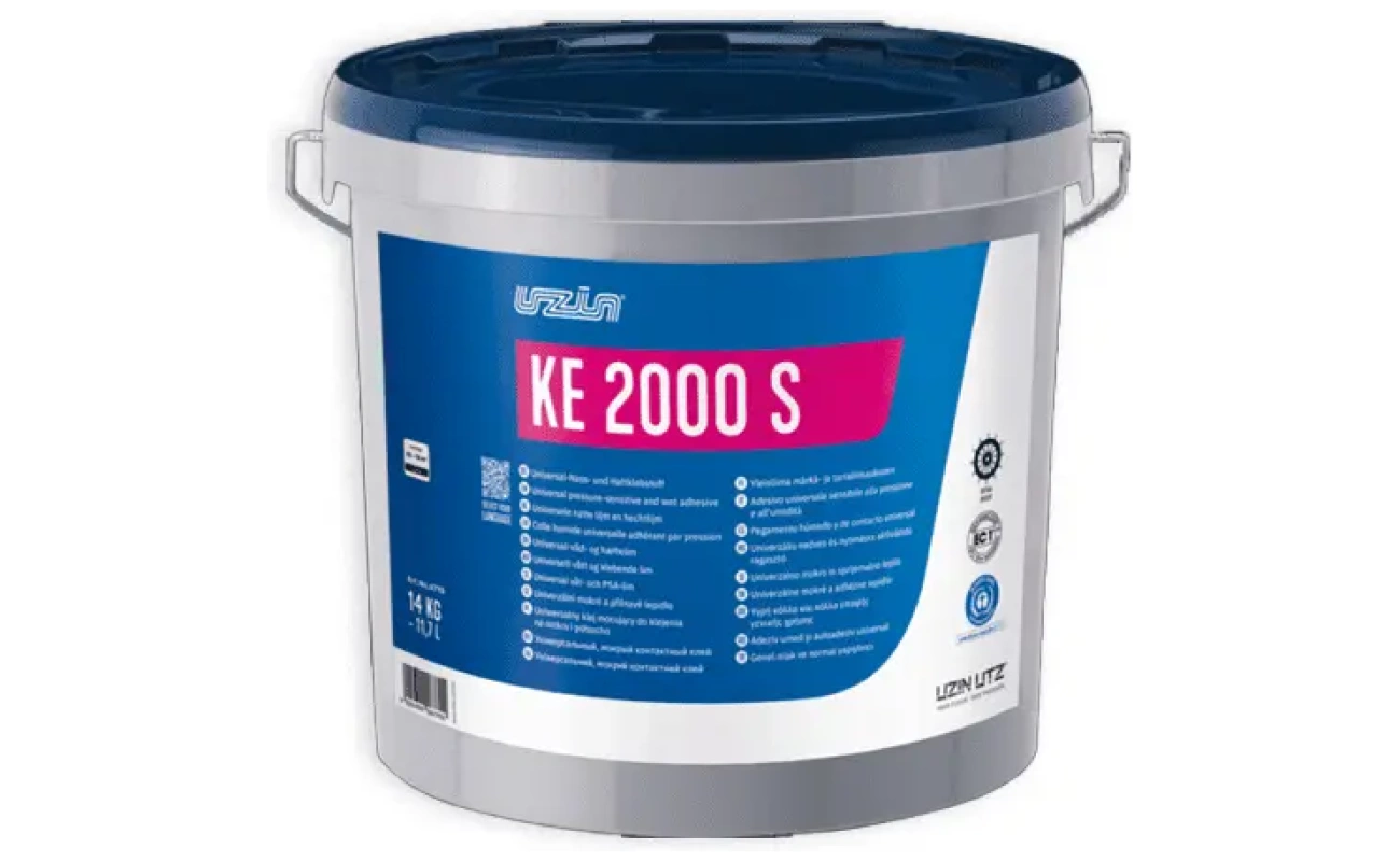 Een tube Uzin KE 2000 S lijm voor het professioneel verlijmen van vloeren.