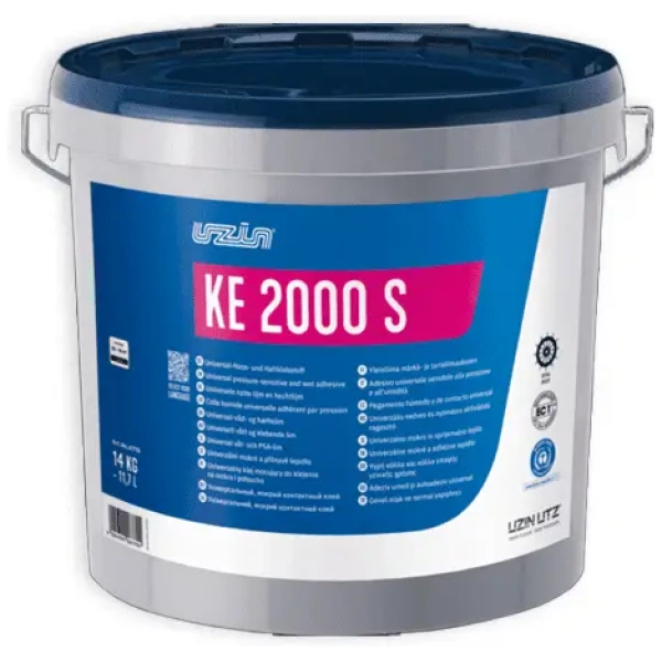 Een tube Uzin KE 2000 S lijm voor het professioneel verlijmen van vloeren.