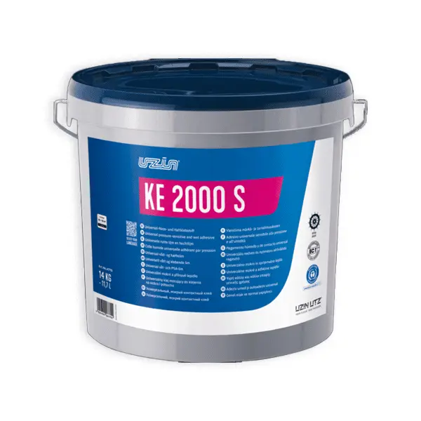 Een tube Uzin KE 2000 S lijm voor het professioneel verlijmen van vloeren.