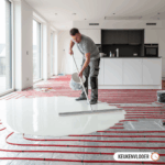 Sneldrogende egaline aanbrengen op keukenvloer met vloerverwarming met UZIN NC 172 BiTurbo