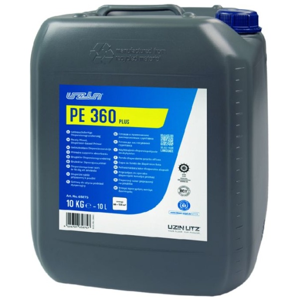 10-liter container UZIN PE 360 Plus primer voor beton en cementdekvloeren, klaar voor gebruik.
