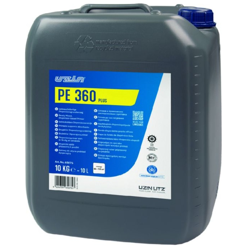 10-liter container UZIN PE 360 Plus primer voor beton en cementdekvloeren, klaar voor gebruik.