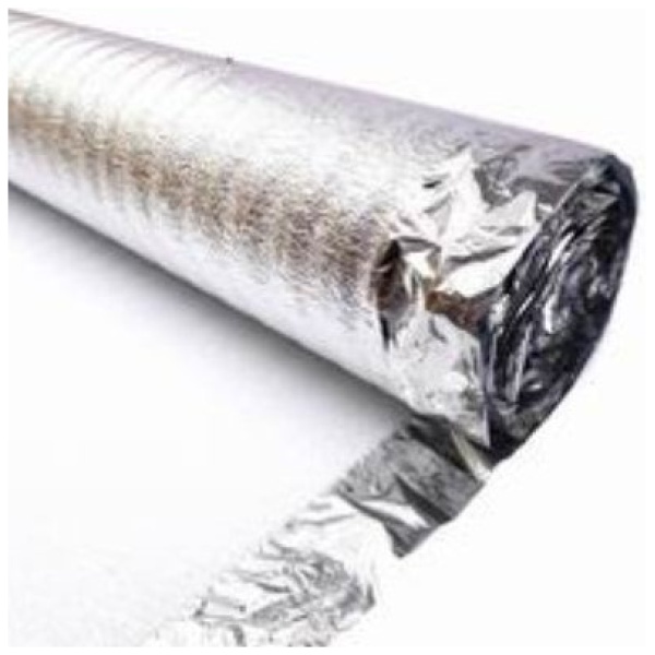 Rol aluminiumfolie isolatiemateriaal voor ondervloer, zorgt voor betere warmte-isolatie en bescherming.