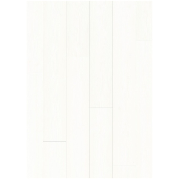 Kliksysteem van Quick-Step Impressive Witte Planken laminaatvloer in beeld