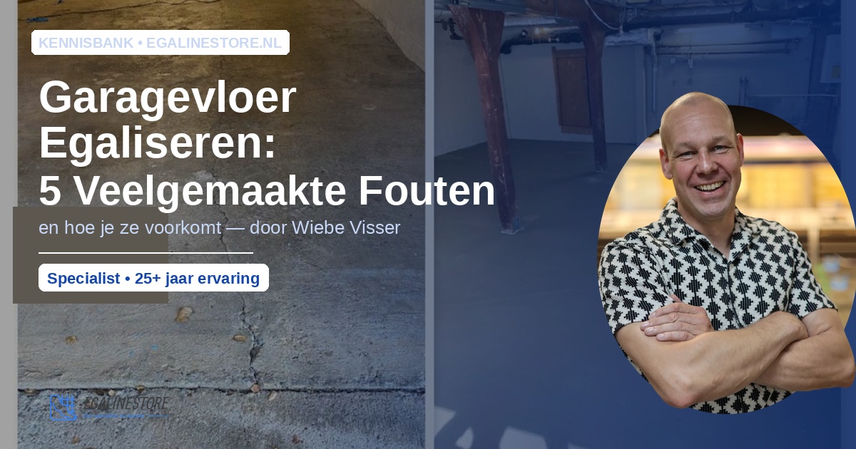 Garagevloer egaliseren voor en na resultaat – tips van specialist Wiebe Visser